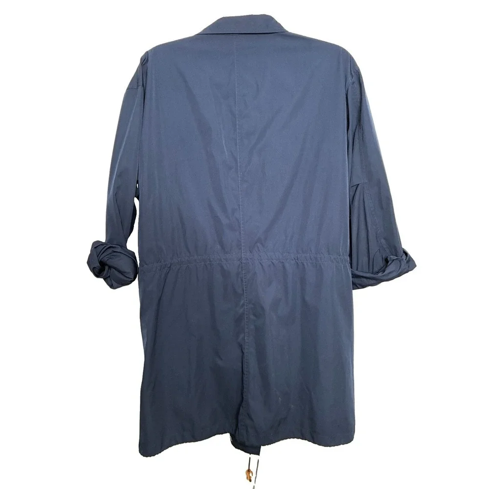 Ralph Lauren Jacket Women XL Blue LRL Zip Snap Trench Peacoat Windbreaker 0454 - Picture 5 of 16
